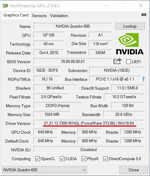 Nvidia quadro 6000 firmware update