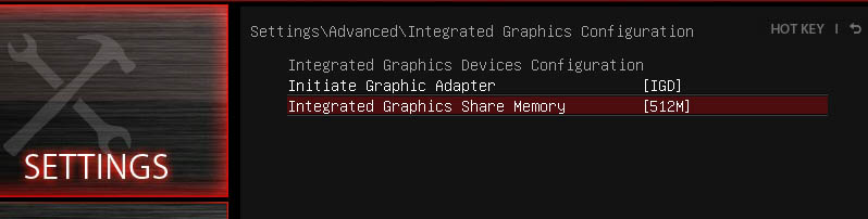 Integrated Graphics Display