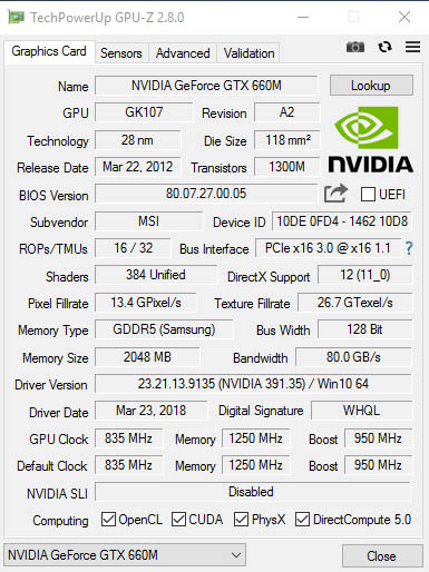 NVIDIA GeForce GTX 660M