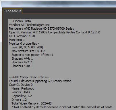 Mercury Playback Engine GPU Acceleration (OpenCL)