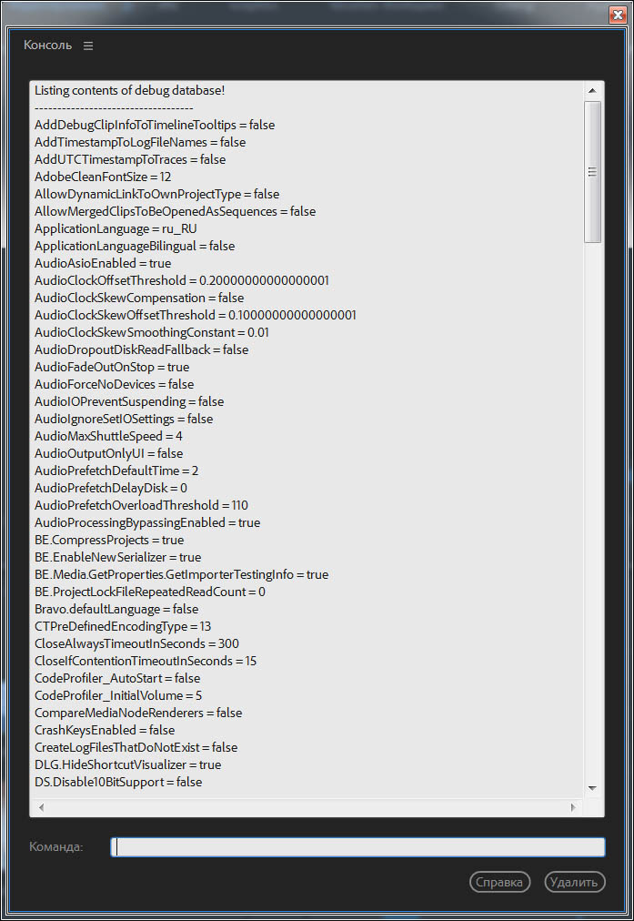 Debug Database View