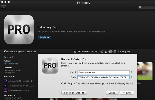 FxFactory Pro 4.1.1