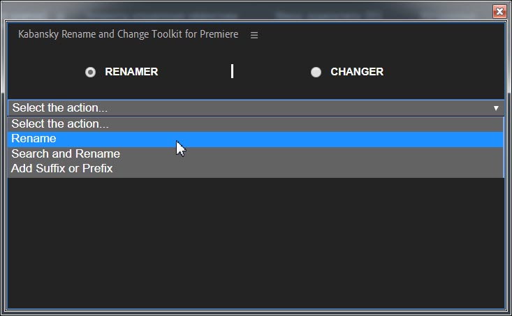 Rename and Change Toolkit for Premiere Pro