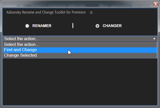 Rename and Change Toolkit for Premiere Pro