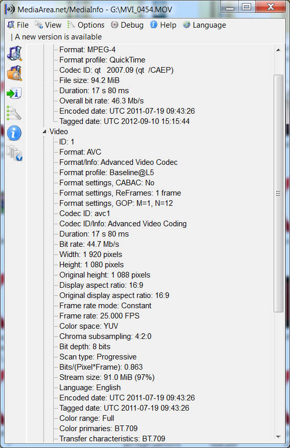 YUV 420 MPEG4 Frame 8u Full Range ImporterMPEG