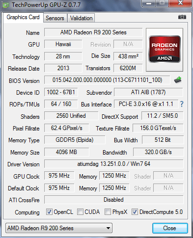 Power Color AXR9 290 4GBD5-MDH/OC