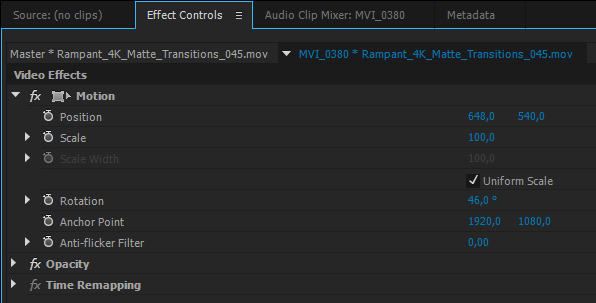 Rampant Matte Transitions