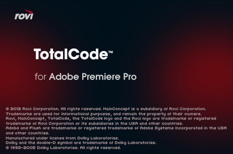 MainConcept Codec Suite 5.1 Plug-In for Adobe Premiere Pro CS5.