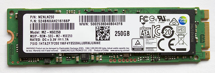 Samsung SSD 850 EVO M.2 (MZ-N5E250BW)
