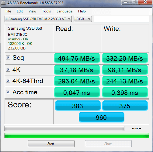 Samsung SSD 850 EVO M.2 (MZ-N5E250BW)