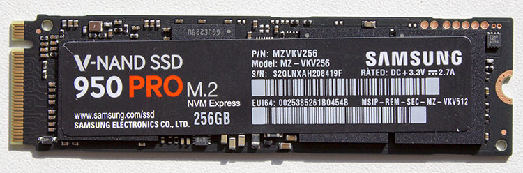 Samsung 950 PRO (MZ-V5P256BW)