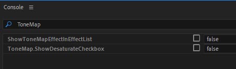 ShowToneMapEffectInEffectList