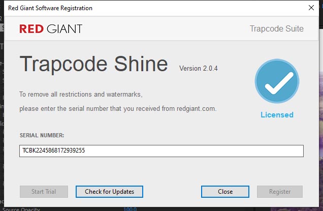 Red Giant Trapcode Suite 15.1.8 Serial Number FREE Download