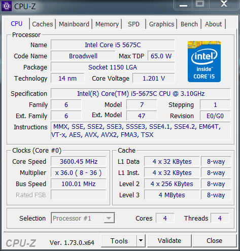 Intel Iris Pro Graphics 6200 (GT3e)