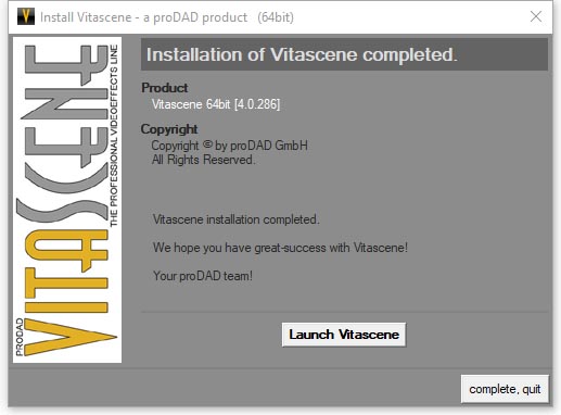 proDAD Vitascene V4 PRO