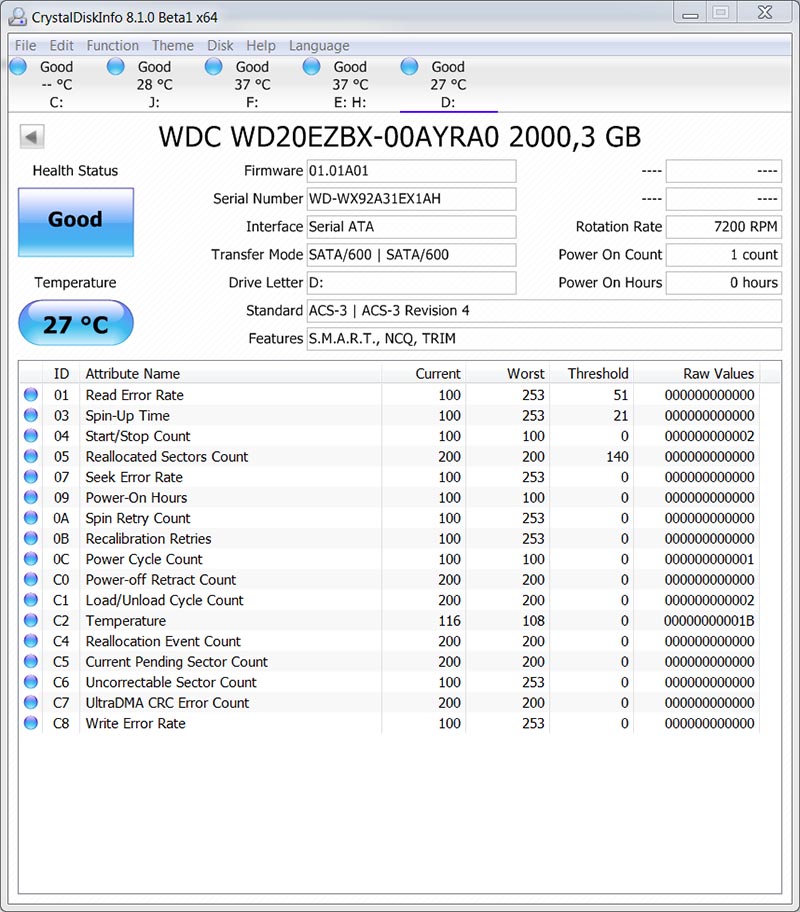 Western Digital WD Blue WD20EZBX