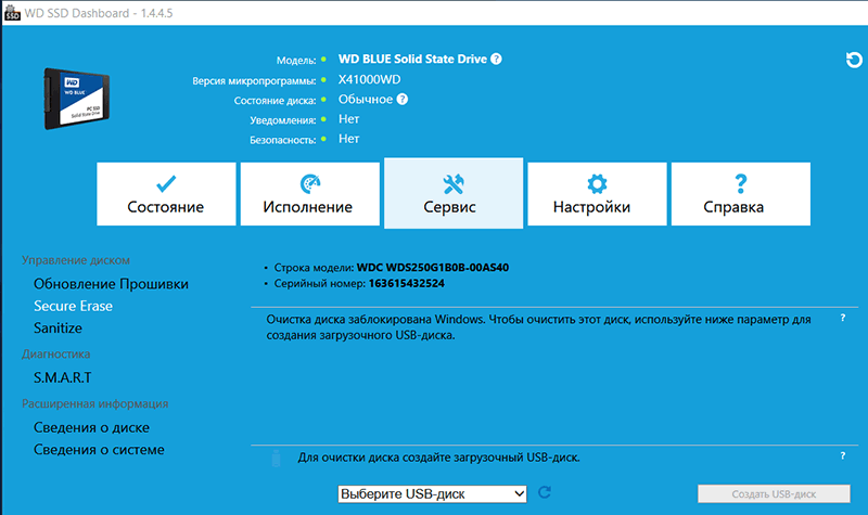 WD SSD Dashboard