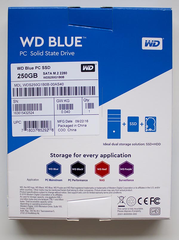 WD Blue WDS250G1B0B