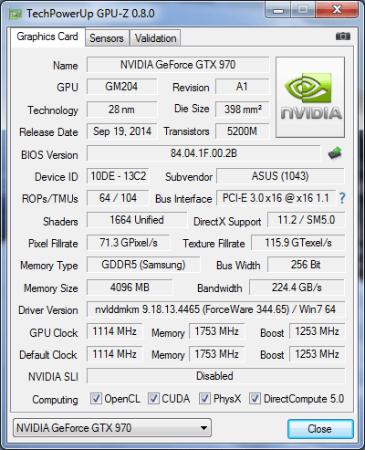 nVidia GeForce GTX 970