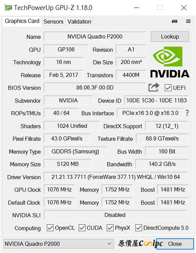 NVIDIA Quadro P2000