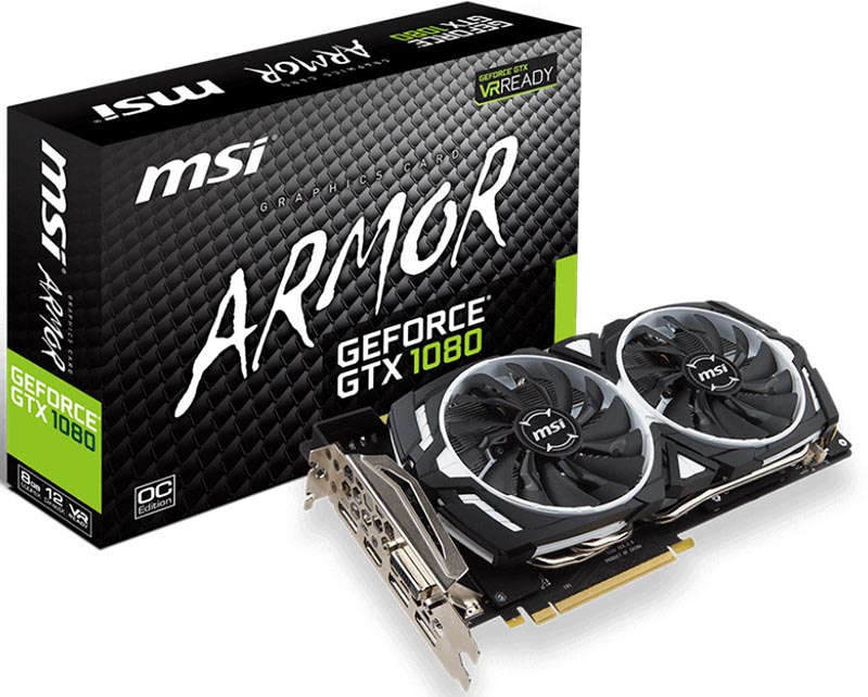 MSI GEFORCE GTX 1080 ARMOR 8G OC