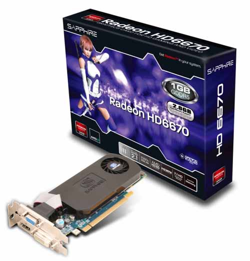 SAPPHIRE HD6670 1GB GDDR5 Low Profile