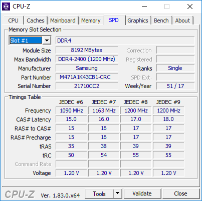 Samsung M471A1K43CB1-CRC