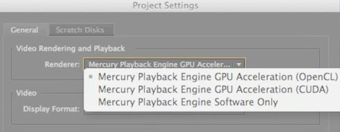 Mercury Playback Engine GPU Acceleration (OpenCL)