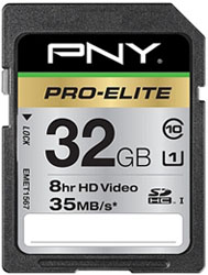 PNY Pro-Elite Class 10 UHS-1 SDHC