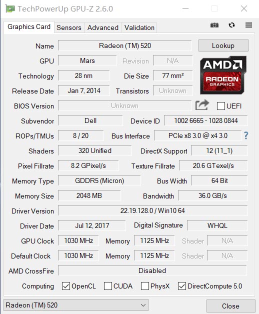 AMD Radeon 520