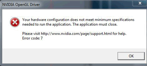 OpenGL Error Code 7