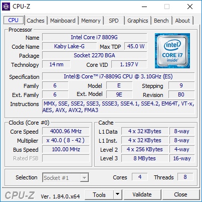 Intel Core i7-8809G