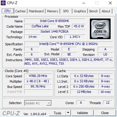 Intel Core i9-8950HK