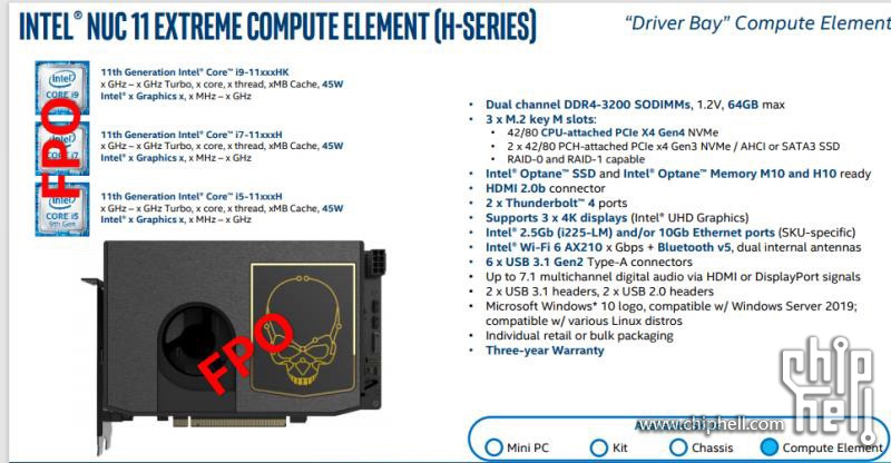 Intel NUC 11 Extreme