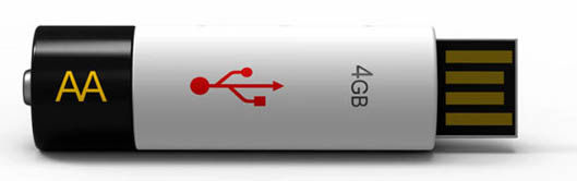 Battery USB Drive Concept