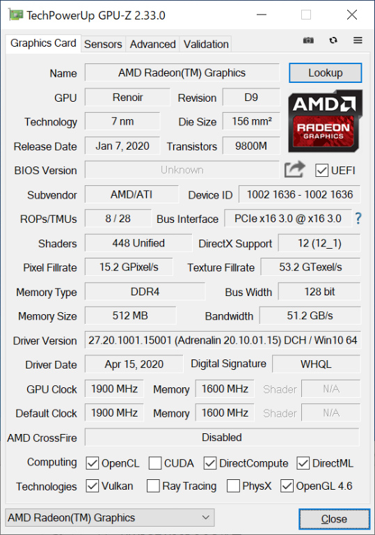 AMD Radeon Vega 7