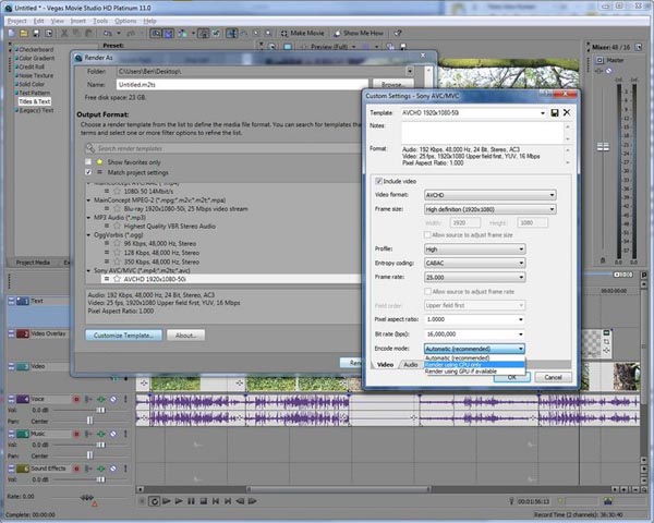 Sony Vegas Movie Studio HD Platinum 11